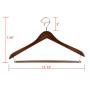 Quality Hangers Wooden Hangers Beautiful Sturdy Suit Coat Curved Hangers Great for Travelers Heavy Duty Hanger with Locking Bar - Retro Finish (5)