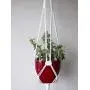 Cotton Modern Macrame plant hanger- Natural white cord Cotton Modern Macrame plant hanger- Natural white cord