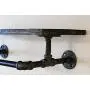 Clothes Rack With 24" Shelf, Rustic Clothing Rack, Industrial Open Shelving, Pipe Shelf with Hanger Rack Clothes Rack With 24" Shelf, Rustic Clothing Rack, Industrial Open Shelving, Pipe Shelf with Hanger Rack