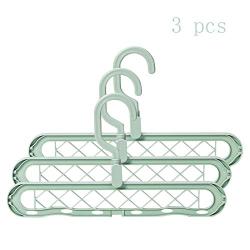 HJYPYJ Magic Hanger,Multifunction Magical Hangers,360?? Rotate PP Hanger,Space-Saving Organizer Hangers, Vertical Suspension/Green / 3 pcs