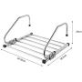 SUIXINSUOYU Stainless Steel Folding Clothes Rack,Window Sills Foldable Clothes Hangers Window Drying Rack Drying Sun Terrace Indoor Shoes Drying Clothes Rack-A
