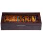 Art Lins Bedford Collection Eyewear Storage Boxes for Men & Women, Holds 8 Sunglasses Glasses (Dark Brown)