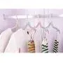 SuperSWK Pack of 4 Plastic Portable Foldable Travel Non Slip Grooves Clothes Hangers Hook Rack with 8 Hanger Clips for Scarves Suits Trousers Pants Shirts (Pink, Blue, Beige, Green) SuperSWK Pack of 4 Plastic Portable Foldable Travel Non Slip Grooves Clothes Hangers Hook Rack with 8 Hanger Clips for Scarves Suits Trousers Pants Shirts (Pink, Blue, Beige, Green)