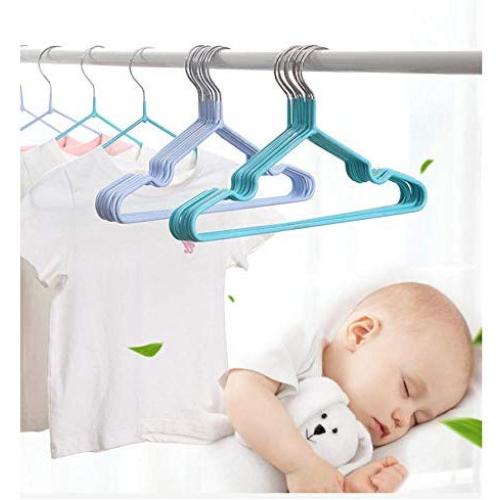 10pcs Random Color Children Clothes Hanger, Non-Slip Metal Shirt Hook Hangers