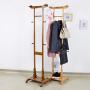 Q_Entryway Furniture Bamboo Coat Rack Floor Hanger Creative European Clothes Rack Living Room Bedroom Solid Wood Floor Hanger Hall Trees
