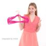 MIZGI Premium Velvet Hangers (Pack of 50) Heavyduty - Non Slip - Velvet Suit Hangers Pink - Copper/Rose Gold Hooks,Space Saving Clothes Hangers