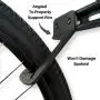 Koova Wall Mount Bike Storage Rack Garage Hanger for 3 Bicycles + Helmets | Fits All Bikes Even Large Cruisers/Big Tire Mountain Bikes | Heavy Duty Powder Coated Steel | Made in USA (3 Bike Rack)