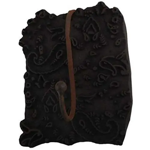 Indianshelf Handmade 1 Artistic Vintage Brown Wooden Block Wall Hooks Hangers/Clothes Hooks for Wall