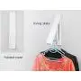SSGSSK Stainless Steel Wall Hanger Retractable Indoor Clothes Hanger Magic Foldable Drying Rack Waterproof Clothes Towel Rack