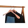 TOPIA HANGER American Red Cedar Suit Coat Jacket Wood Hangers, Luxury Wooden Hangers with No Painting, Wide Shoulder with Black Padded Pant Bar- 360°Flexible Hook, 4 Pack- Natural- CT07N