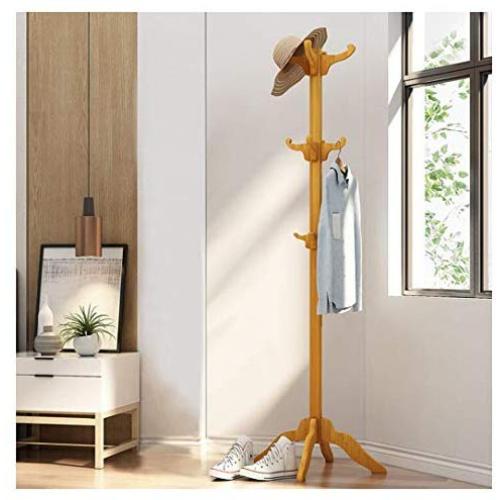 Aviat Coat Rack Free Standing Holder with 12 Hooks,Easy Assembly&Sturdy&Multifunctional,Hallway/Entryway Coat Hanger Stand Storage Shelf for Clothe,Suit,Shoes,Bag Scarf [Ship from USA] (Yellow)