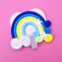 TOPBATHY 10pcs Cute Clouds Star Rainbow Wall-Mounted Hanger/Wall Clothes Towels Hooks,for Keys, Coats,Robe,Bags(Random Pattern)