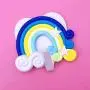 TOPBATHY 10pcs Cute Clouds Star Rainbow Wall-Mounted Hanger/Wall Clothes Towels Hooks,for Keys, Coats,Robe,Bags(Random Pattern)