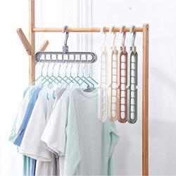 Stuart77 Magic Coat Hangers Rotate Anti-Skid Folding Clothes Hanger Rack Wardrobe Space Saver Magic Closet Organiser Hanging Hangers (Random Color)