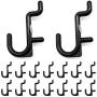 Pegboard Hooks 100-packs J Shape Peg Hooks Black Peg Hook Assortment (100)