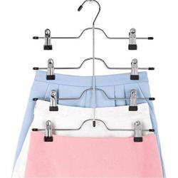 5PC 4 Layers Stainless Steel Multifunctional Clothes Hangers Pants Storage Hangers Cloth Rack Multilayer Storage Cloth Hanger Decoration