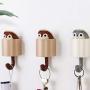 DOITOOL Cartoon Squirrel Wall Plug Hook Hanging Key Hook Wall Clothes Hanger for Kitchen Bathroom Coat Hat (Grey)