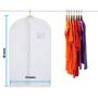 Plixio 40" Travel Garment Bags for Clothing Storage of Suits, Dresses, Dance Costumes - Hanging Clothes Bag with Window and Zipper (10 Pack)