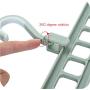 Multi-Port Support Circle Clothes Hanger Clothes Drying Racks Multifunction Plastic Scarf Clothes Hanger Hangers Storage Rack (Khaki)