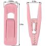 ONE250 Velvet Slim-line Hanger Set of Finger Clips for Velvet Hangers, for Skirts and Pants Hangers Velvet Clips, Strong Finger Flocked Clips (20 Pack) (Pink)