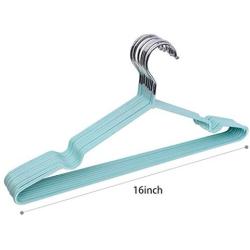 Yuqianjin Clothes Hangers 30 Pack Suit Hangers Stainless Steel Strong Metal Hangers 16 Inch for Heavy Duty Coat Hangers (Color : Blue)