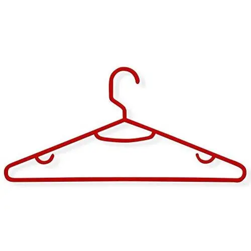 Honey-Can-Do HNG-01522 Recycled Plastic Hangers, 15-Pack, Red Honey-Can-Do HNG-01522 Recycled Plastic Hangers, 15-Pack, Red