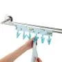 Doyofa Portable Folding Cloth Hanger Travel Cloth Rack With 6 Clothespins Doyofa Portable Folding Cloth Hanger Travel Cloth Rack With 6 Clothespins