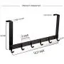 DOKU Over The Door Hooks,304 Stainless Steel Heavy Duty Organizer Rack for Coats Towels Robes Hats Clothes Hanger, Easy Install Space Saving Bathroom 6 Hooks ? Fashion Black DOKU Over The Door Hooks,304 Stainless Steel Heavy Duty Organizer Rack for Coats Towels Robes Hats Clothes Hanger, Easy Install Space Saving Bathroom 6 Hooks ? Fashion Black