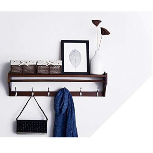 QIANDING YIMAOJIA Coat Rack Simple Hanger Indoor Clothes Rack Multi-Function Hanger Wall-Mounted Solid Wood Hanger Hanger (Size : 51.5cm) QIANDING YIMAOJIA Coat Rack Simple Hanger Indoor Clothes Rack Multi-Function Hanger Wall-Mounted Solid Wood Hanger Hanger (Size : 51.5cm)