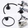 KES Towel Ring Matte Black Hand Towel Holder SUS 304 Stainless Steel Bathroom Round Ring Towel Hanger Wall Mount, A2180-BK