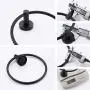 KES Towel Ring Matte Black Hand Towel Holder SUS 304 Stainless Steel Bathroom Round Ring Towel Hanger Wall Mount, A2180-BK KES Towel Ring Matte Black Hand Towel Holder SUS 304 Stainless Steel Bathroom Round Ring Towel Hanger Wall Mount, A2180-BK