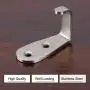 uxcell 5pcs Wall Hook Stainless Steel Wall Mounted Hooks Coat Towel Wall Clasp Bedroom Clothes Hangers W Screws Silver Tone