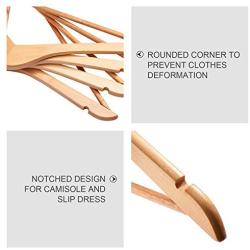 HOUSE DAY Wooden Hanger 20 Pack Wooden Suit Hanger Wooden Clothes Hanger Natural Smooth Finish Wooden Coat Hanger Premium Wooden Hangers for Clothes Dress Suit (Renewed)