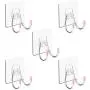 CGBE Adhesive Hooks Wall Hooks for Hanging Heavy Duty 13LB Transparent Seamless Hooks Waterproof and Oil Proof for Kitchen Bathroom (Five Pices) CGBE Adhesive Hooks Wall Hooks for Hanging Heavy Duty 13LB Transparent Seamless Hooks Waterproof and Oil Proof for Kitchen Bathroom (Five Pices)