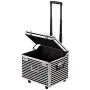Vaultz VZ00685 Locking Mobile Rolling File Storage Chest, Letter/Legal Wheelie Case, 2 Combination Locks, 15.5 x 14.5 x 17.5 Inches, Black/White Stripe Vaultz VZ00685 Locking Mobile Rolling File Storage Chest, Letter/Legal Wheelie Case, 2 Combination Locks, 15.5 x 14.5 x 17.5 Inches, Black/White Stripe