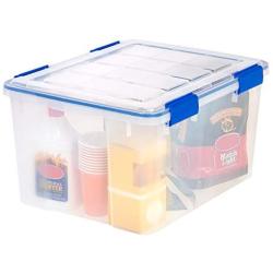 IRIS USA, Inc. WSB-SD Ziploc WeatherShield Storage Box, 44 Quart, Clear, 2 Pack