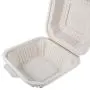 HeloGreen Eco-Friendly 6&quotx 6", 1-Compartment (125 Set) Cornstarch Disposable Food Containers With Lids For: Lunch Salad Meal Prep Storage Boxes To Go Leftover, Microwave and Freezer Safe
