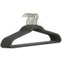 Avadoth Non Slip Velvet Suit Hangers,Clothes Hangers 360 Degree Chrome Swivel Gold Hook, 30-Pack,Grey