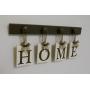 Laundry Room Sign Wall Decor Personalized Hanging Letters includes Wooden Hook Hangers and Letter Word LAUNDRY in Chocolate Brown