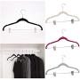 10pcs Random Color with Clips Multifunction Velvet Drying Rack Garment Suit Non-Slip Closet Clothes Hangers Laundry Wardrobe Organizer