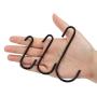 HongWay 21 Pack Heavy Duty S Hooks Black S Shaped Hooks Hanging Hangers Hooks for Pan, Pot, Coat, Bag, Plants Kitchen, Bathroom, Bedroom and Office(21 Pack/S Hook/Black/ 3 Assortment 2.4"/3"/4")