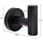 Eluck Robe Towel Hook Matte Black SUS304 Stainless Steel Single Wall Mounted Bath Hooks Round Utility Heavy Duty Door Hanger for Bathroom Kitchen Clothes Cabinet Closet Eluck Robe Towel Hook Matte Black SUS304 Stainless Steel Single Wall Mounted Bath Hooks Round Utility Heavy Duty Door Hanger for Bathroom Kitchen Clothes Cabinet Closet