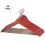 Bartnelli Suit Hangers with Non-Slip Bar for Pants, Jeans and Trousers ? Solid Wooden Jacket and Coat Hangers with Chrome Swivel Hook ? Polished Cherry Finish- Pack of 20