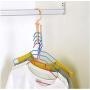 10PC Random Color Household Drying Laundry Hook 360 Degree Rotating Layers Clothes Hanger Holder Classify Windproof Modern 5 Circle Antislip