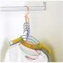 10PC Random Color Household Drying Laundry Hook 360 Degree Rotating Layers Clothes Hanger Holder Classify Windproof Modern 5 Circle Antislip