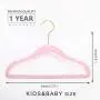 MIZGI Premium Kids Velvet Hangers (Pack of 50) with Gold Hooks,Space Saving Ultra Thin,Non Slip Hangers use for Childrens Skirt Dress Pants,Clothes Hangers by (Pink)