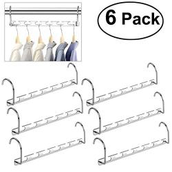 GWFVA 6pcs Multi-Port Support Clothes Hanger Multifunctional Clothes Drying Rack Metal Hangers Organizer Storage Rack for Space Saving