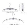 HJYPYJ Magic Hanger,Portable Multifunction Folding Hangers,Adjustable Plastic Hanger,Space-Saving Organizer Hangers, Non-Slip/Gray / 522mm