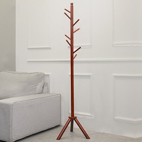 Li@ Landing Bedroom Simple Hangers Home Clothes Shelves Coat Racks (Color : Honey Color)