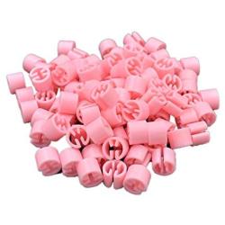 Qlychee 100Pcs Blank Clothes Hanger Sizer Garment Size Markers White Blue Pink